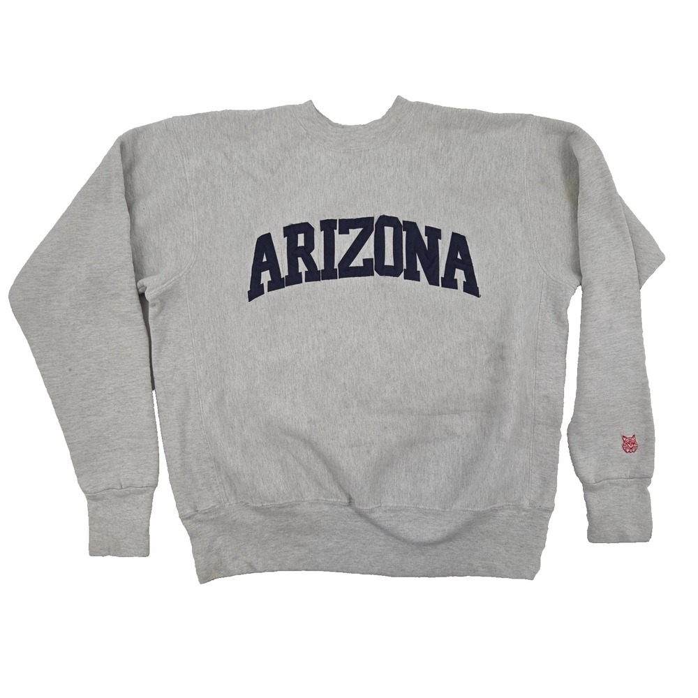 VTG University of Arizona Crewneck Sweatshirt Sz XL Applique Cotton Exchange 90s
